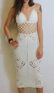 Vestido de crochê