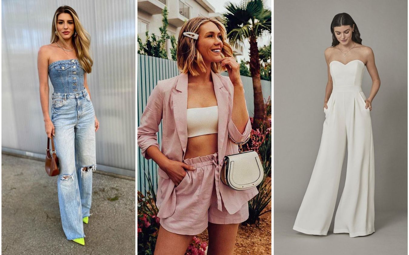 Ideias de looks para seios pequenos - tomara que caia