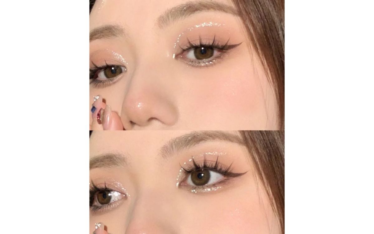 Maquiagem com Glitter - minimalista