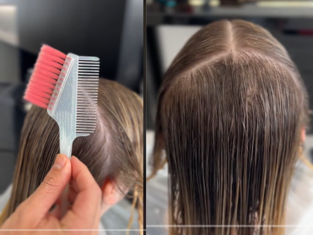 Esfumado de raiz em mechas