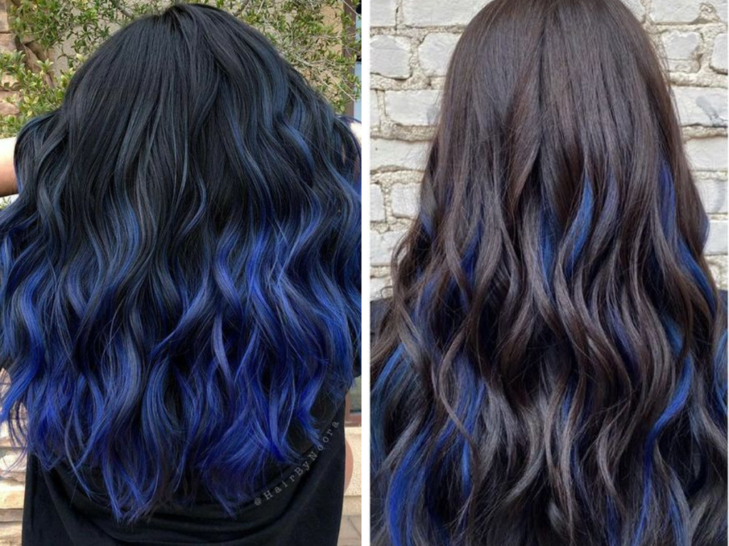 Cabelo azul nas pontas: ideias para cabelos curtos, lisos, cacheados