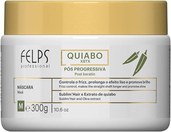 Cabelos com progressiva creme desenvolvido Felps