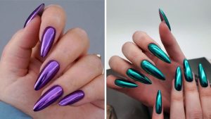 Você não vai acreditar no efeito dessas 4 cores de pó cromado nas unhas