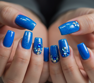 Azul cores de unhas tendência