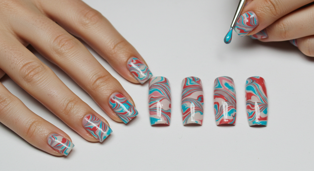 Unhas Marmorizadas como fazer