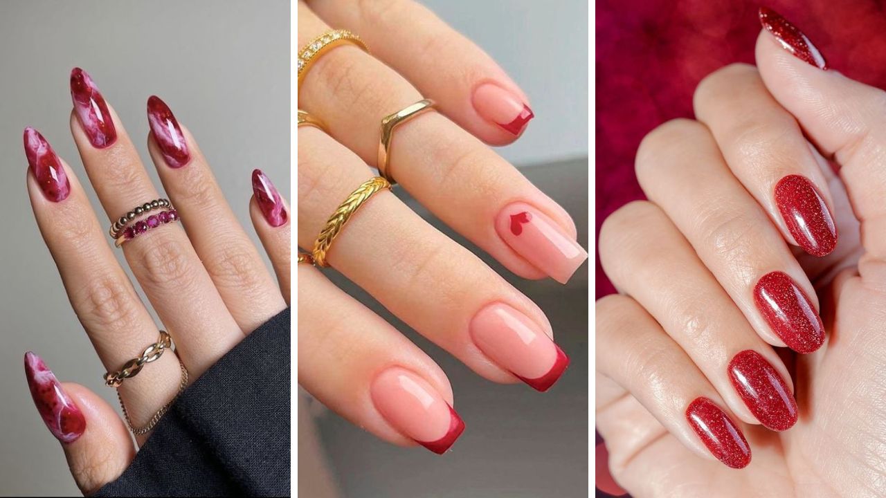 Unhas vermelhas delicadas são as novas queridinhas da temporada: veja 14 ideias incríveis