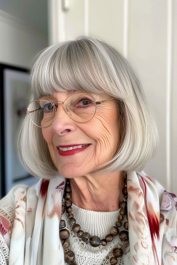 Franjas retas e pesadas Cortes que envelhecem muito