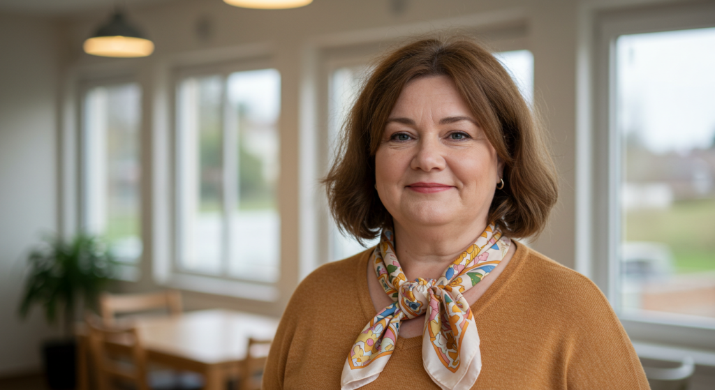 lenço curto no pescoço