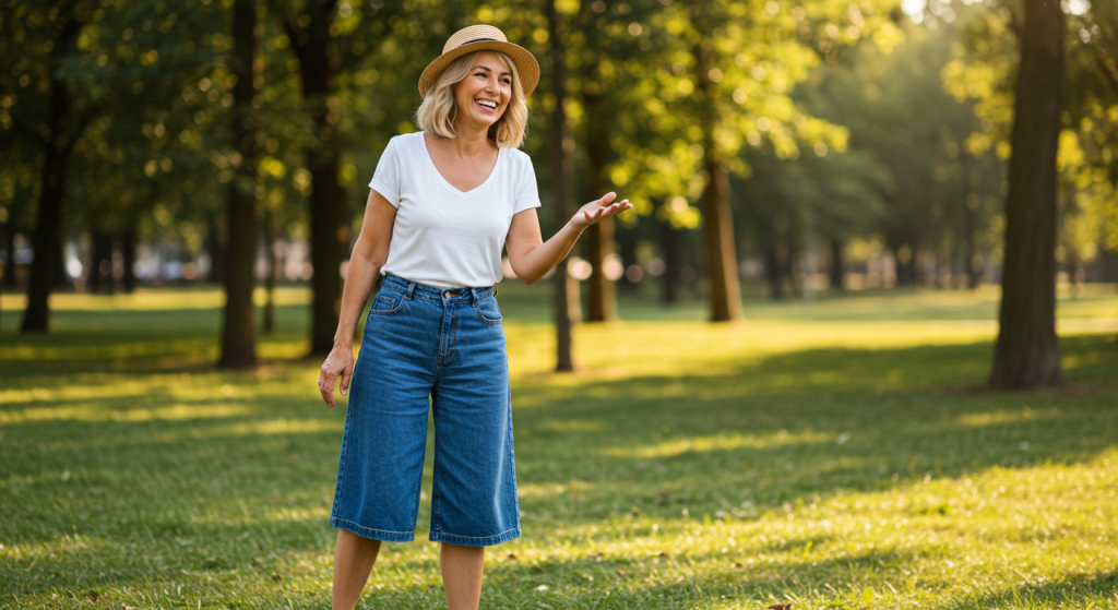roupas que envelhecem bermuda larga