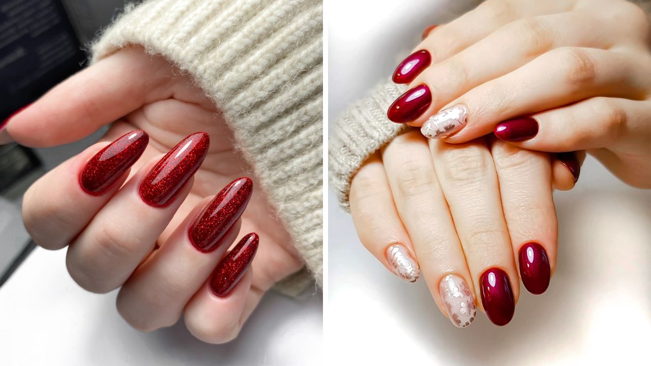 unhas vermelhas para ano-novo