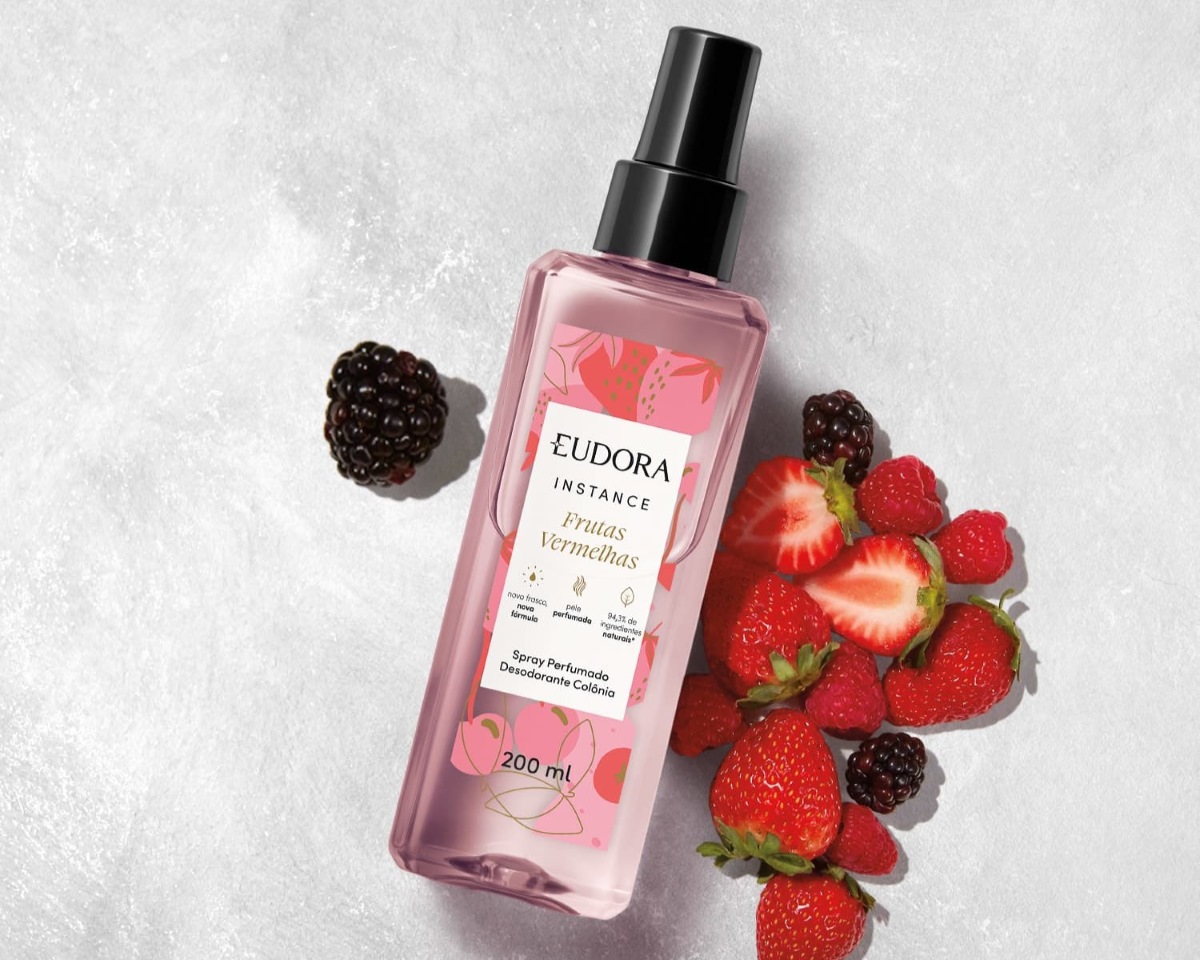 Body Splash Instance Frutas Vermelhas da Eudora