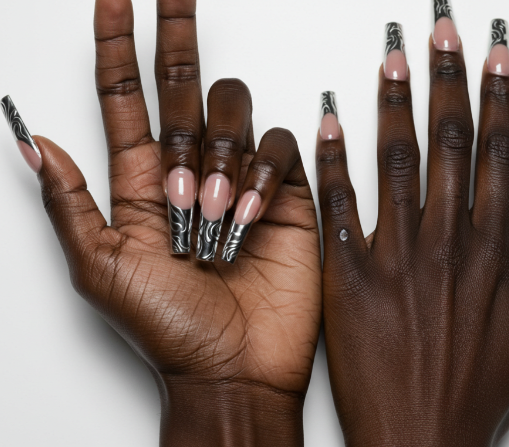 Francesinha cromada com detalhes