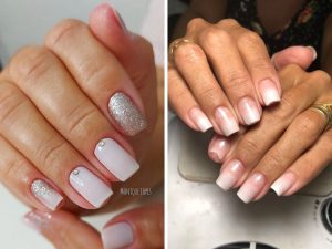 Unha Decorada clara para mulheres maduras com 50+