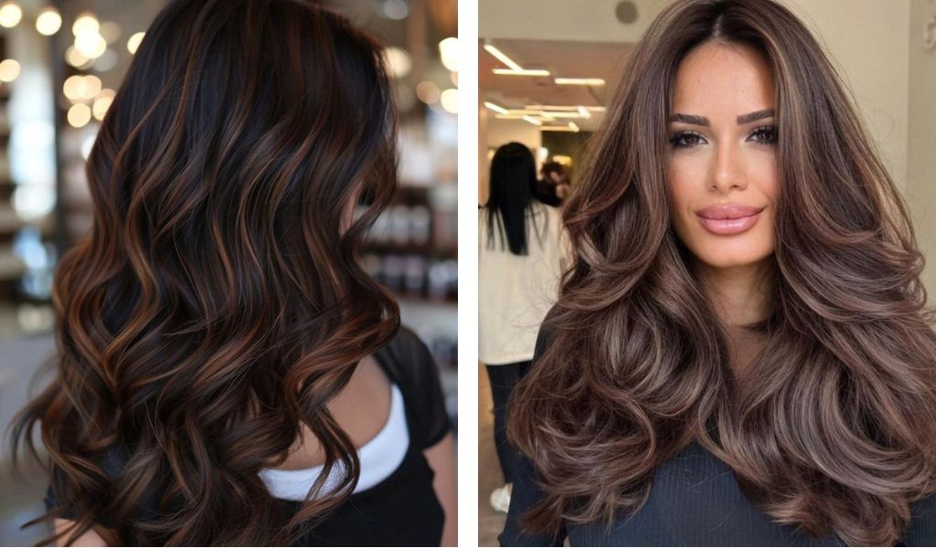 Cabelo Mocha Mousse mechas finas