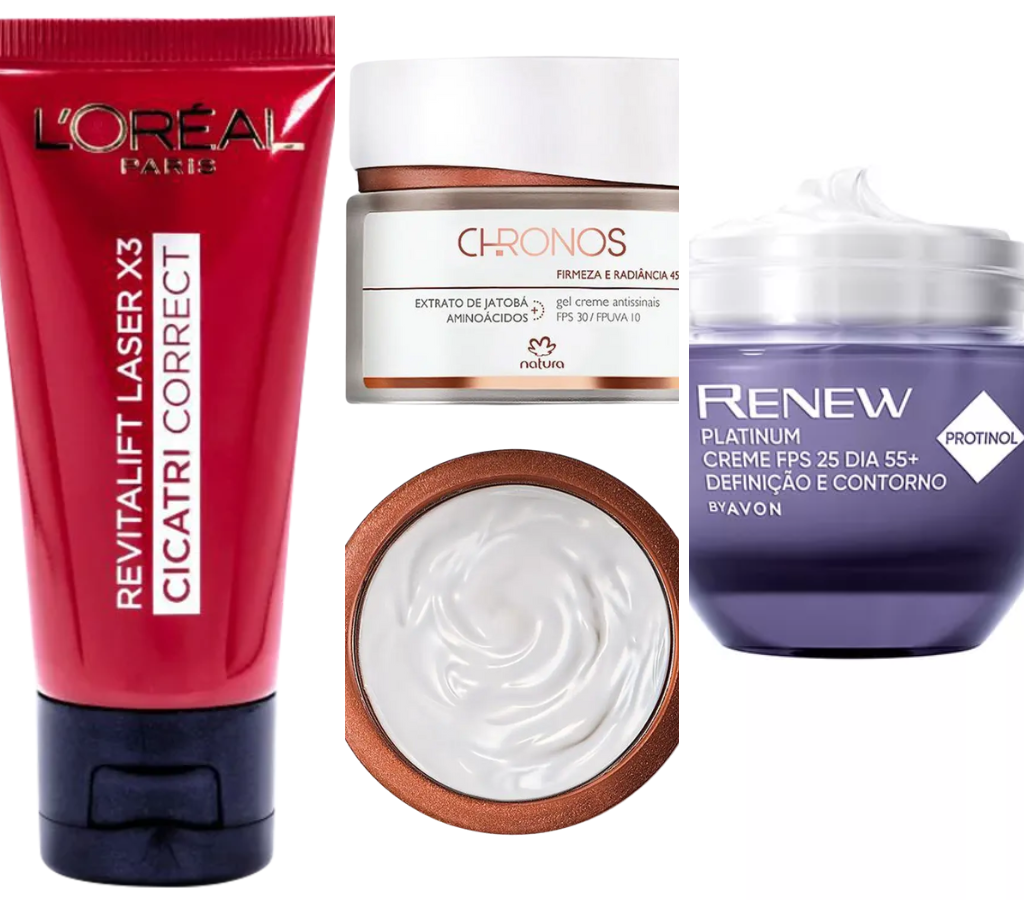 Cremes antissinais com acido hialurônico