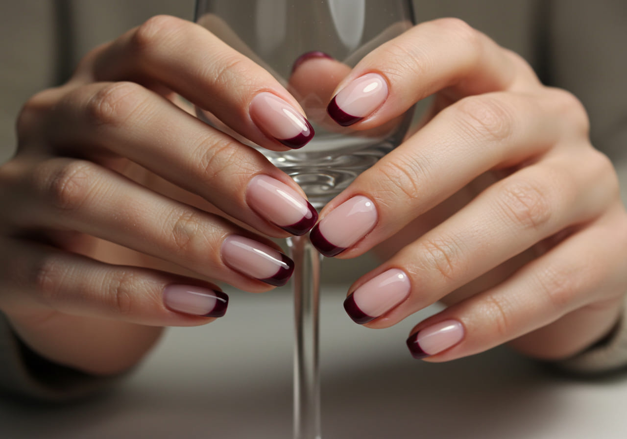 Francesinha Vinho com Base Translúcida Elegante para o Outono