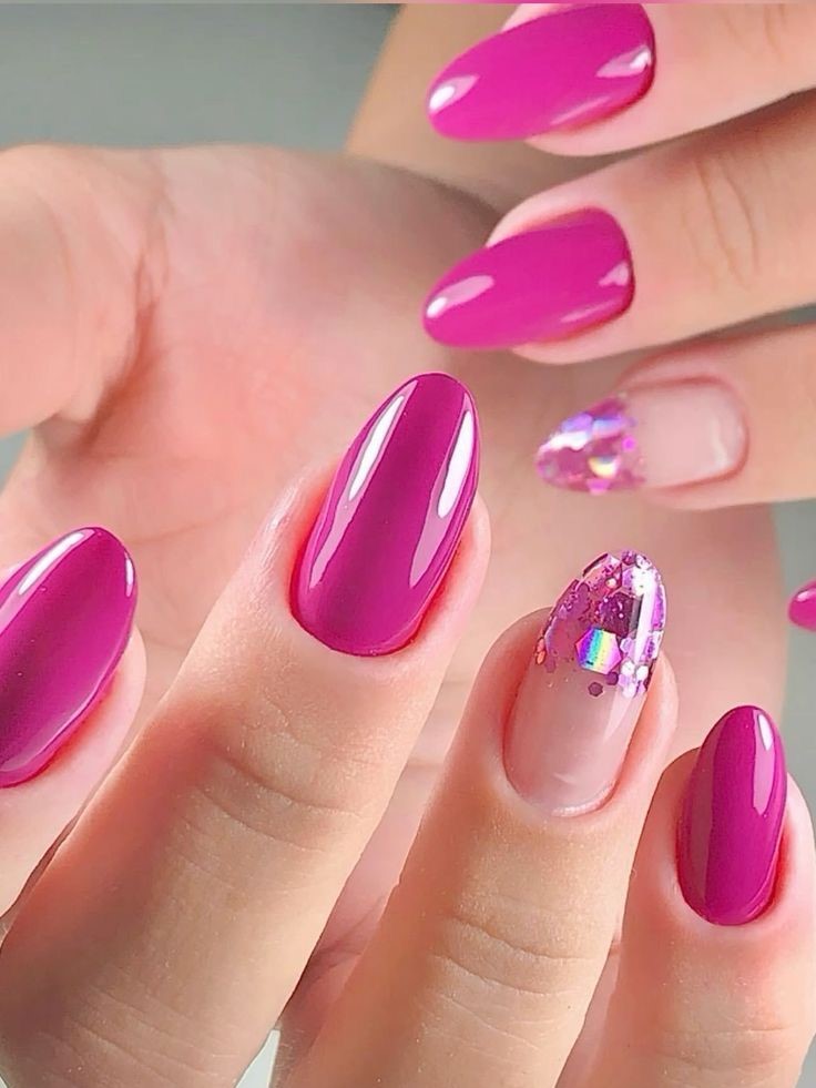 Fucsia cores para unhas decoradas