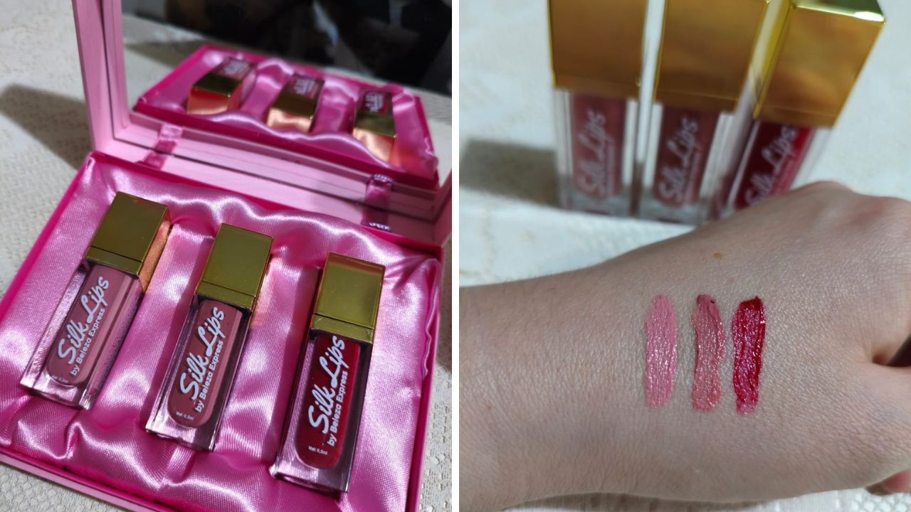 Kit de batons líquidos com ácido hialurônico Silk Lips Beleza Express