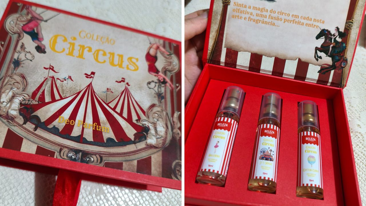 Kit de perfumes Coleção Circus da Beleza Express