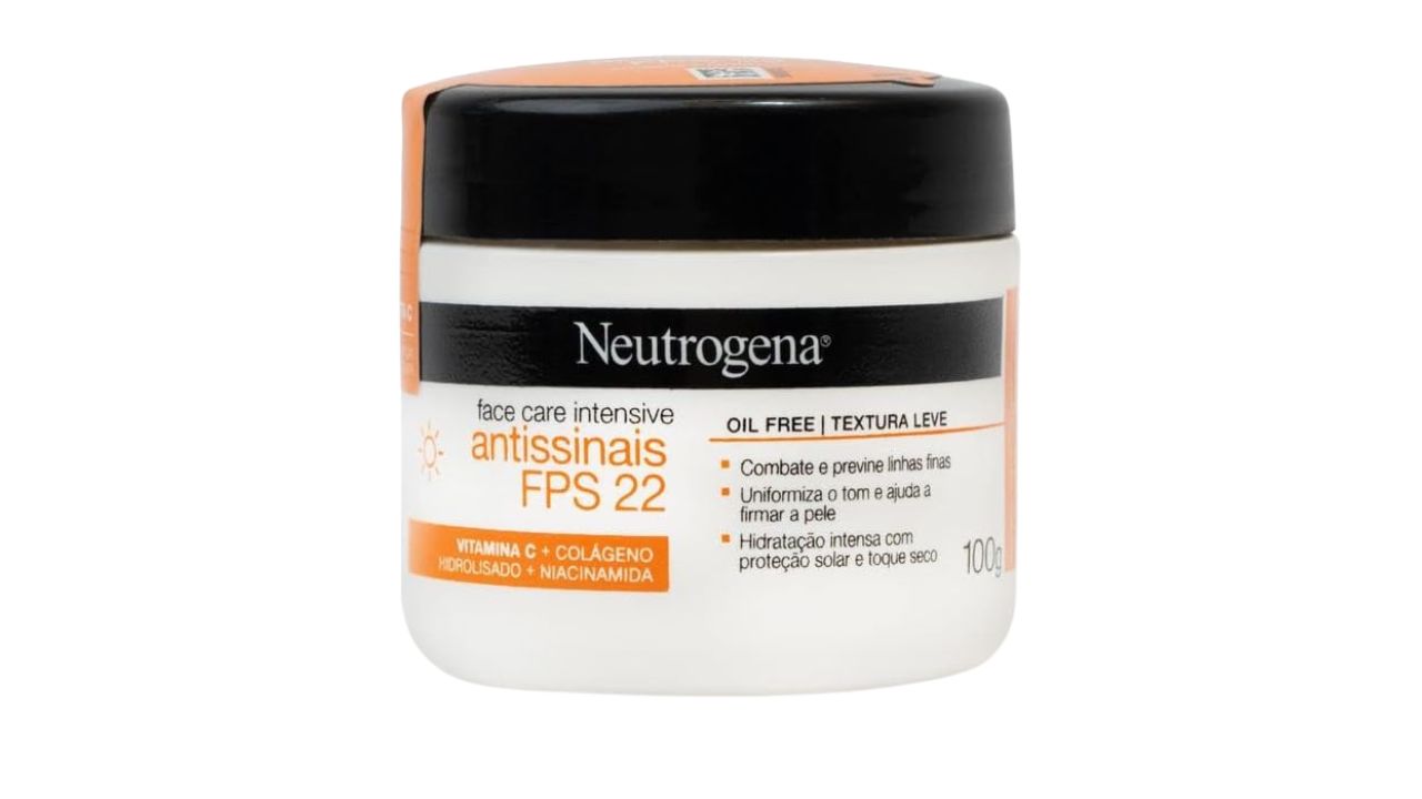 Neutrogena Hidratante Facial Antissinais Face Care Intensive FPS 22