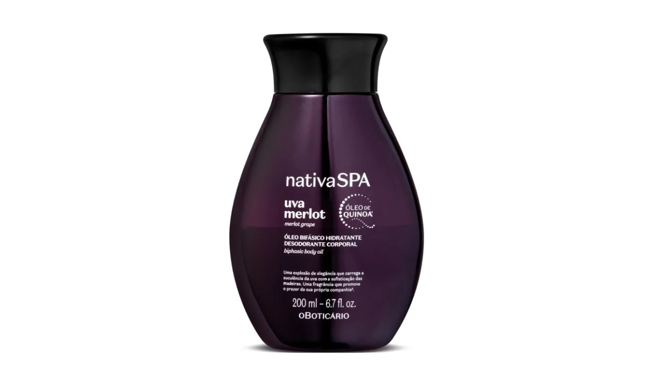 Óleo Bifásico Hidratante Desodorante Corporal Nativa SPA Uva Merlot