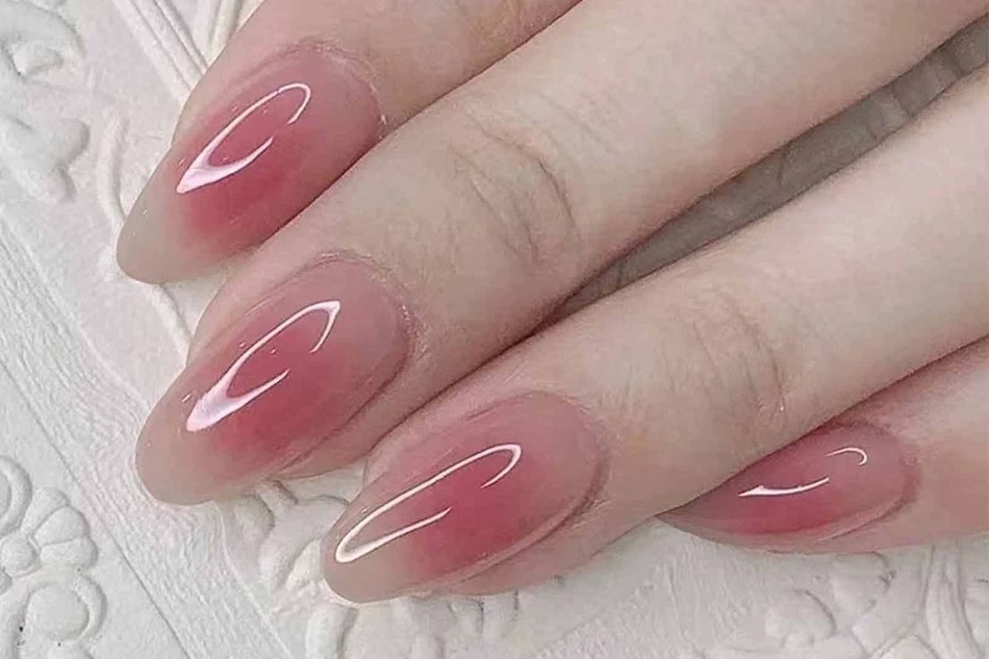 Unhas blush de rosa