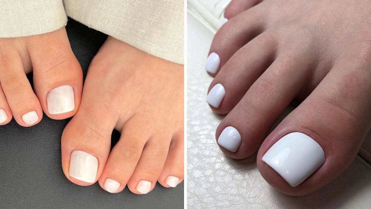 cor branco para unhas do pé