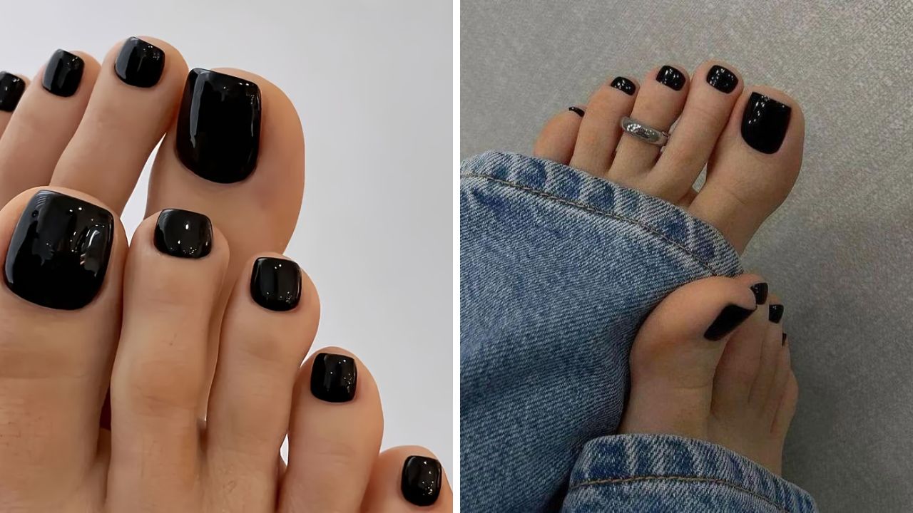 cor preto para unhas do pé