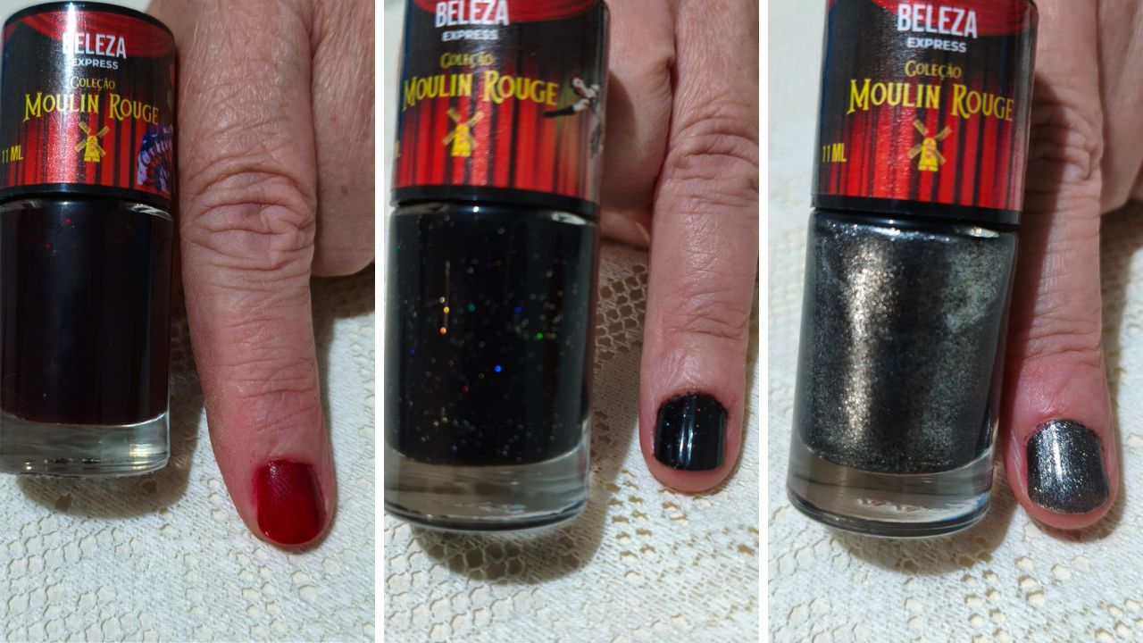 esmaltes da coleção moulin rouge da beleza express