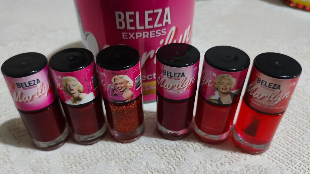 kit esmaltes coleção marilyn da beleza express