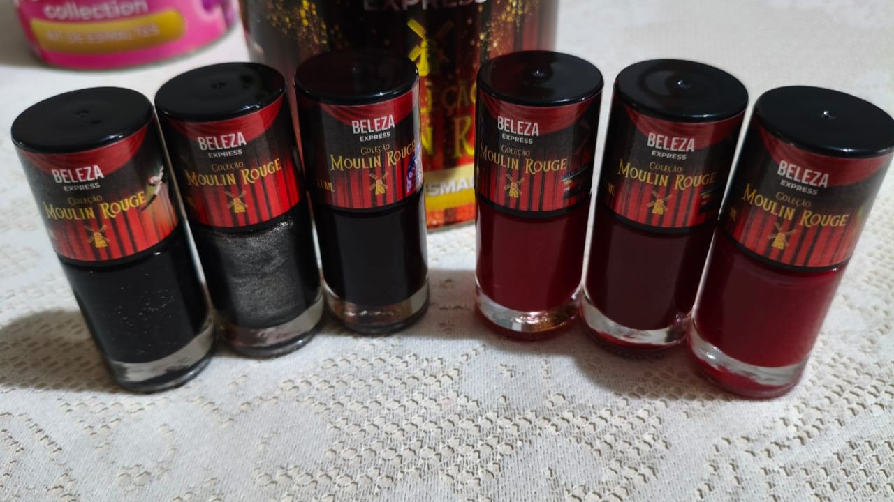 kit esmaltes coleção moulin rouge da beleza express