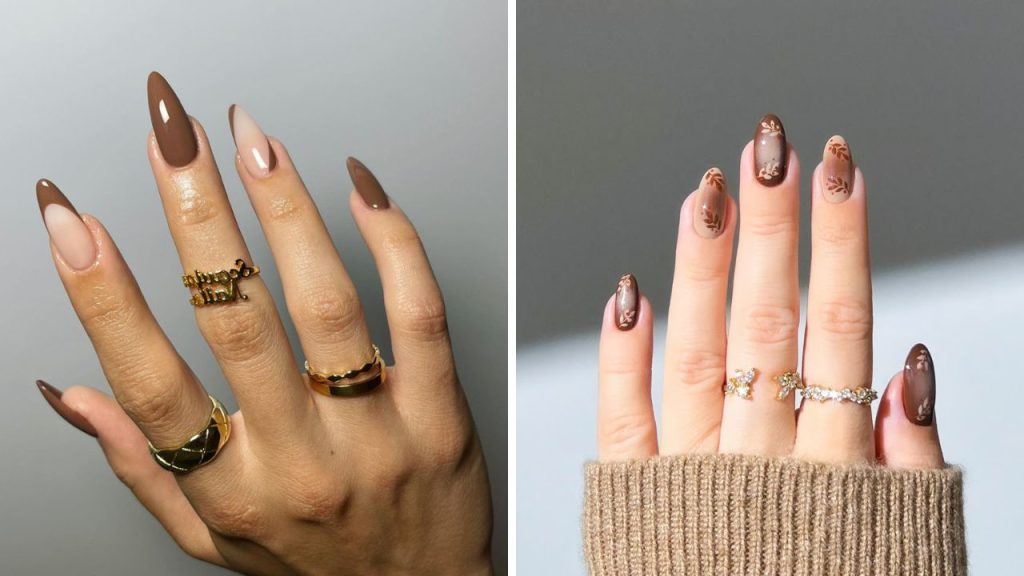 marrom mocha como tendência de unhas para outono