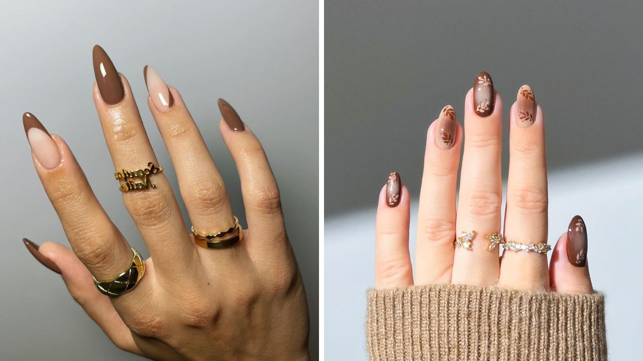 marrom mocha como tendência de unhas para outono