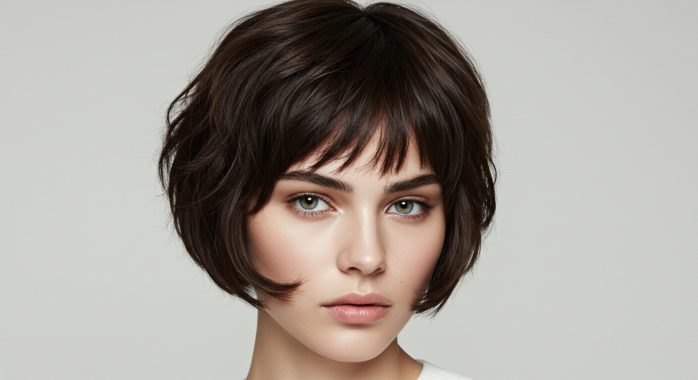 chanel curto com franja