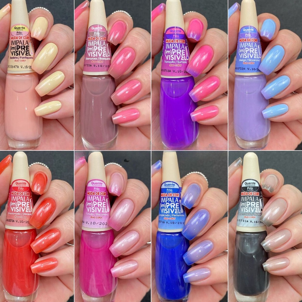 coleção esmaltes que mudam de cor impala imprevisível