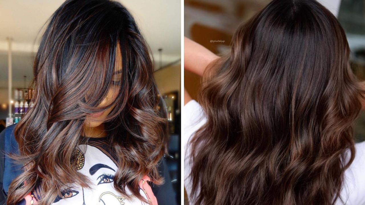 marrom café para cabelo no outono 2025