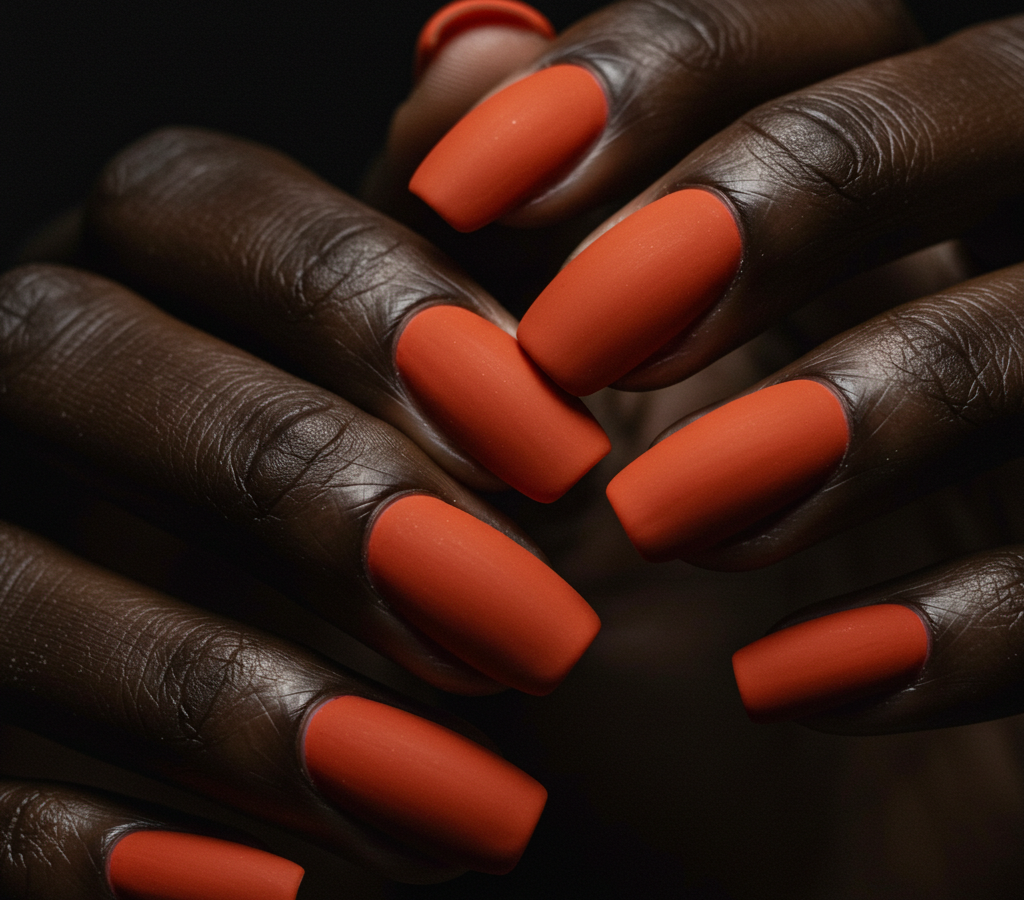 tons de laranja queimado entre as cores de esmalte - Cores de esmalte