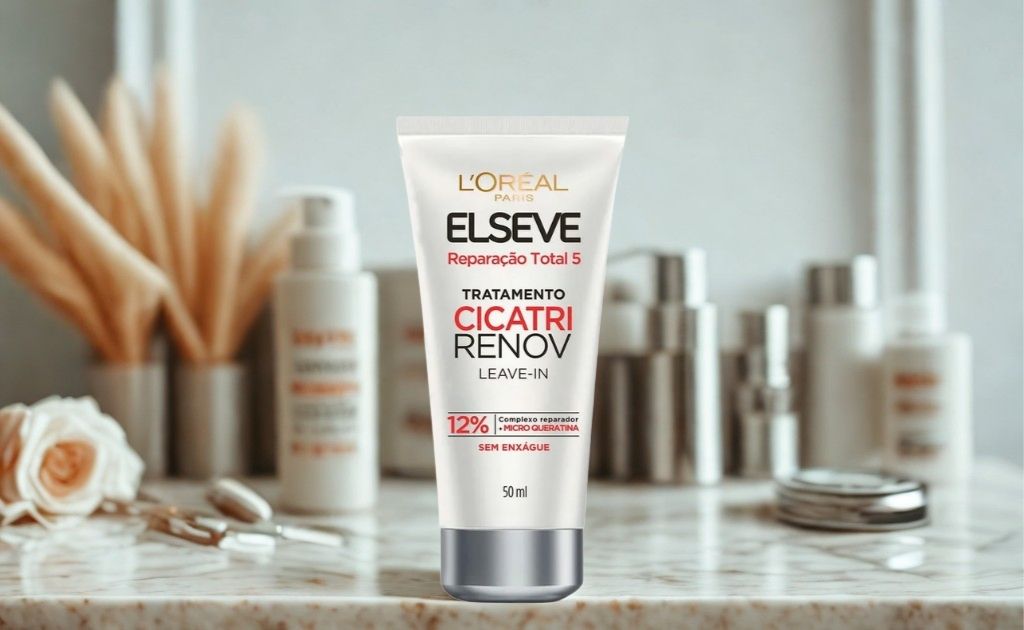 Cabelo sem frizz e brilhoso com Cicatri Renov da Elseve