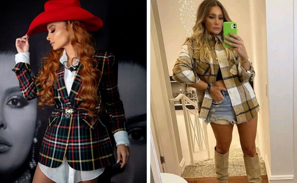 Looks de Festa Junina Blazer Xadrez