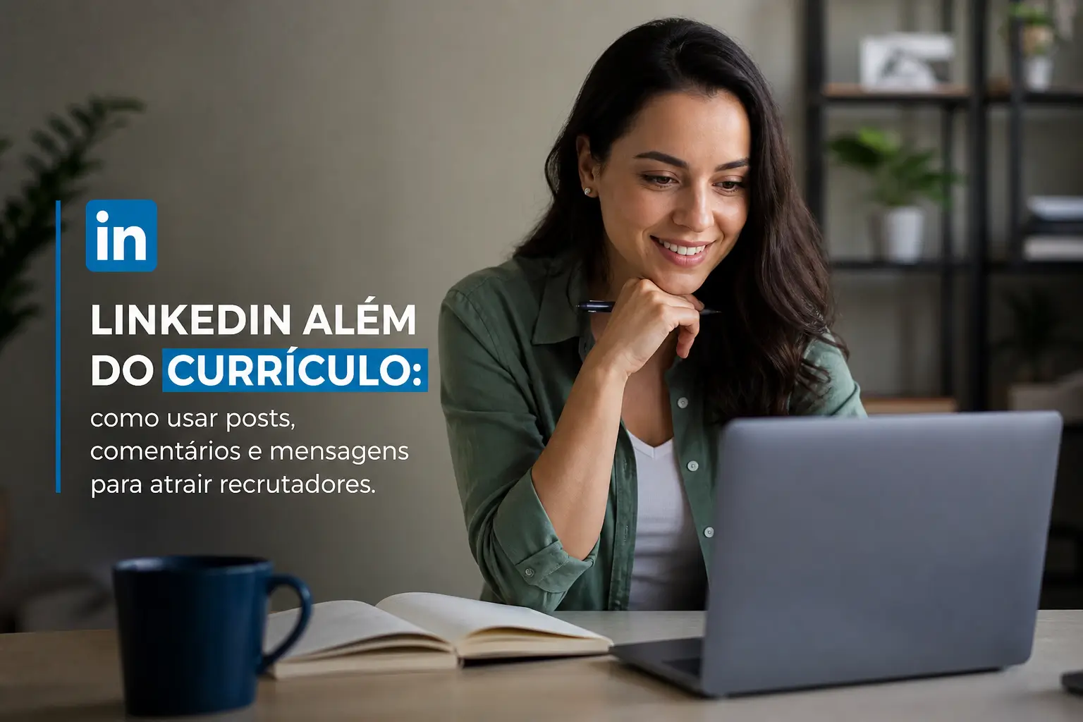 Mulher trabalhando no computador sobre educação financeira 2026