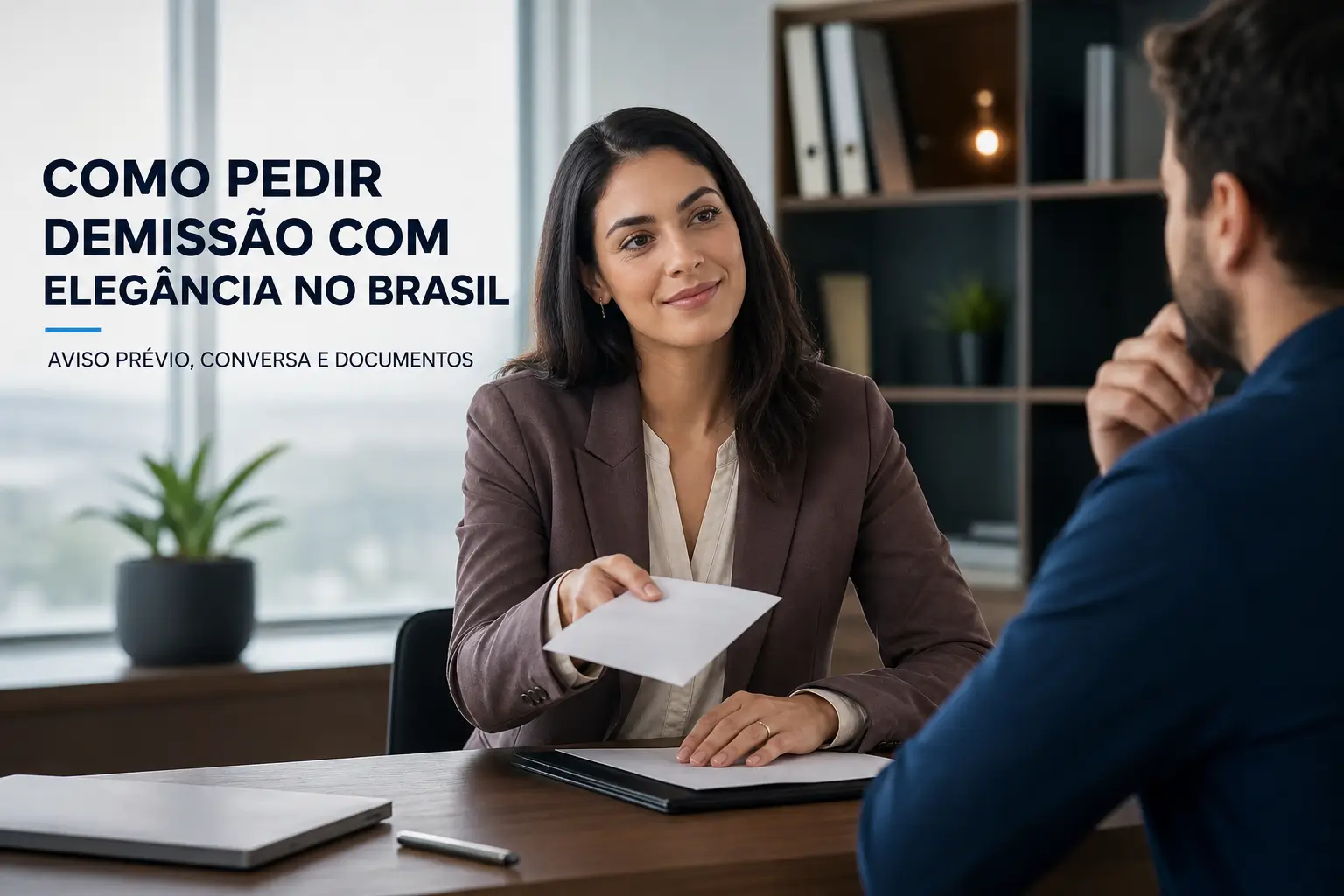 Consultora sorrindo em reunião sobre educacao financeira para brasileiros 2026